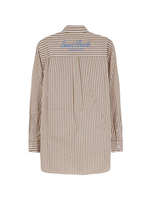 Camicia donna Brigitte in cotone a righe marroni MC2 SAINT BARTH | BRIGITTE00724L